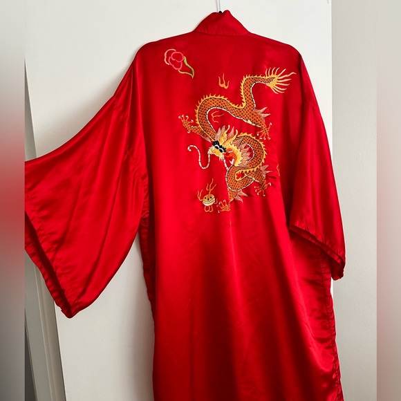 Vintage silk kimono - robe size XL - Picture 10 of 16